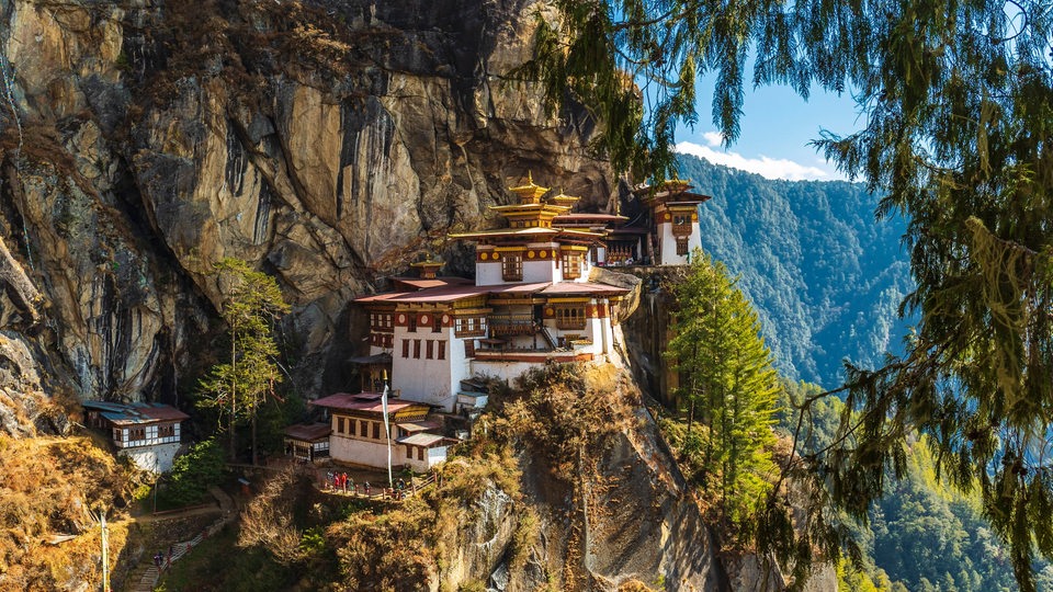 Das buddhistische Kloster Taktshang in Bhutan.