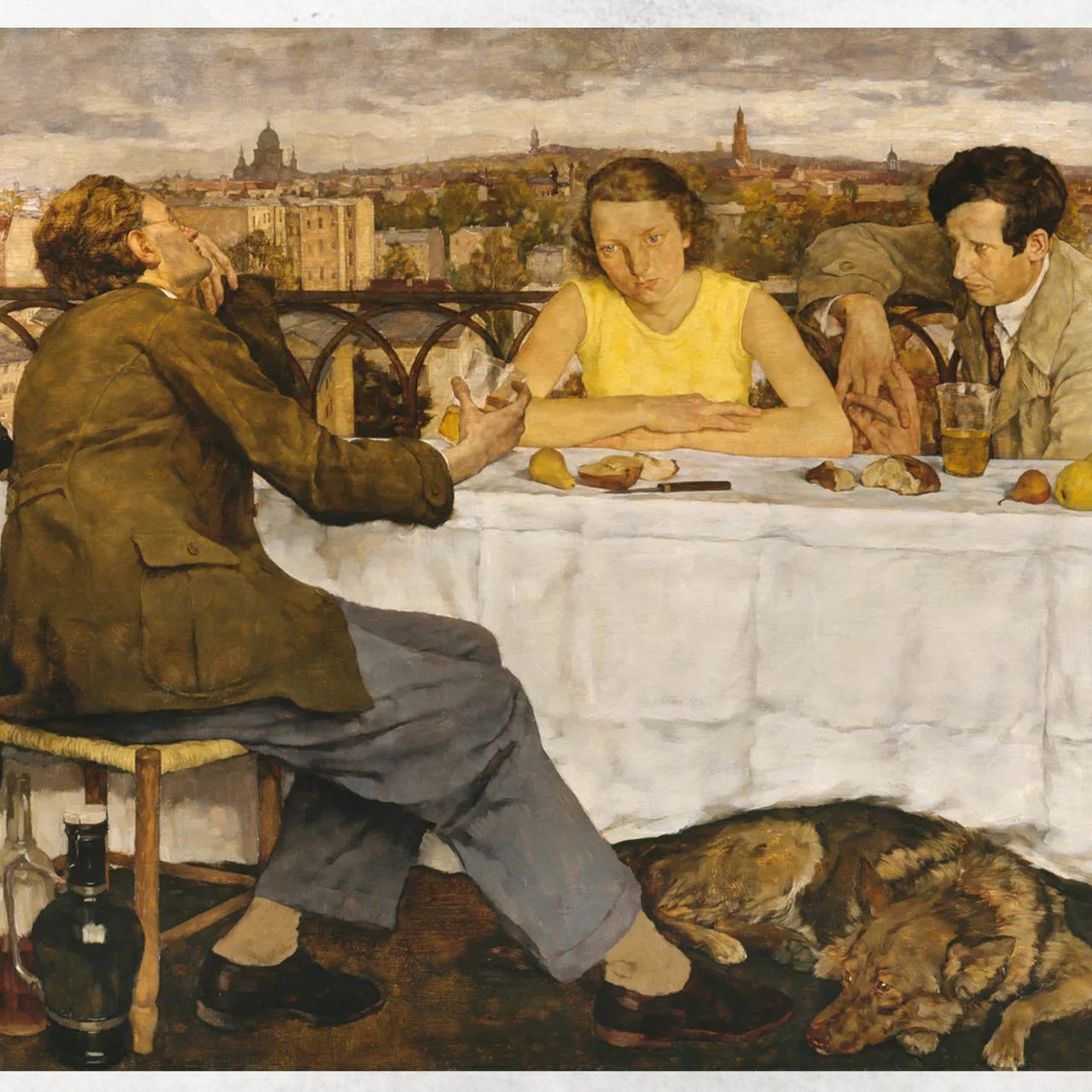 Lotte Laserstein, Abend über Potsdam, 1930, Öl auf Holz, 111 x 205,7 cm,