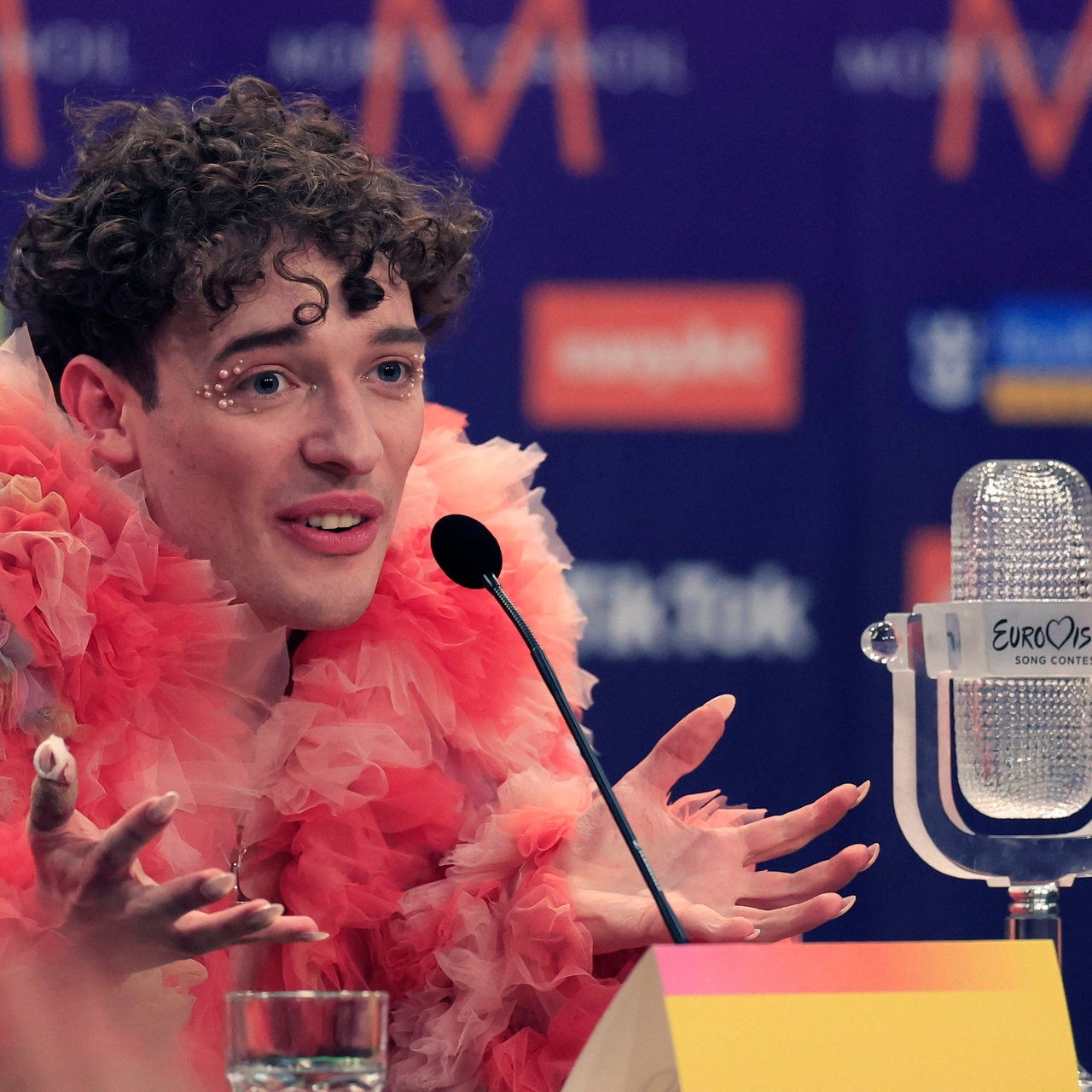 ESC-Gewinner Nemo während einer Pressekonferenz