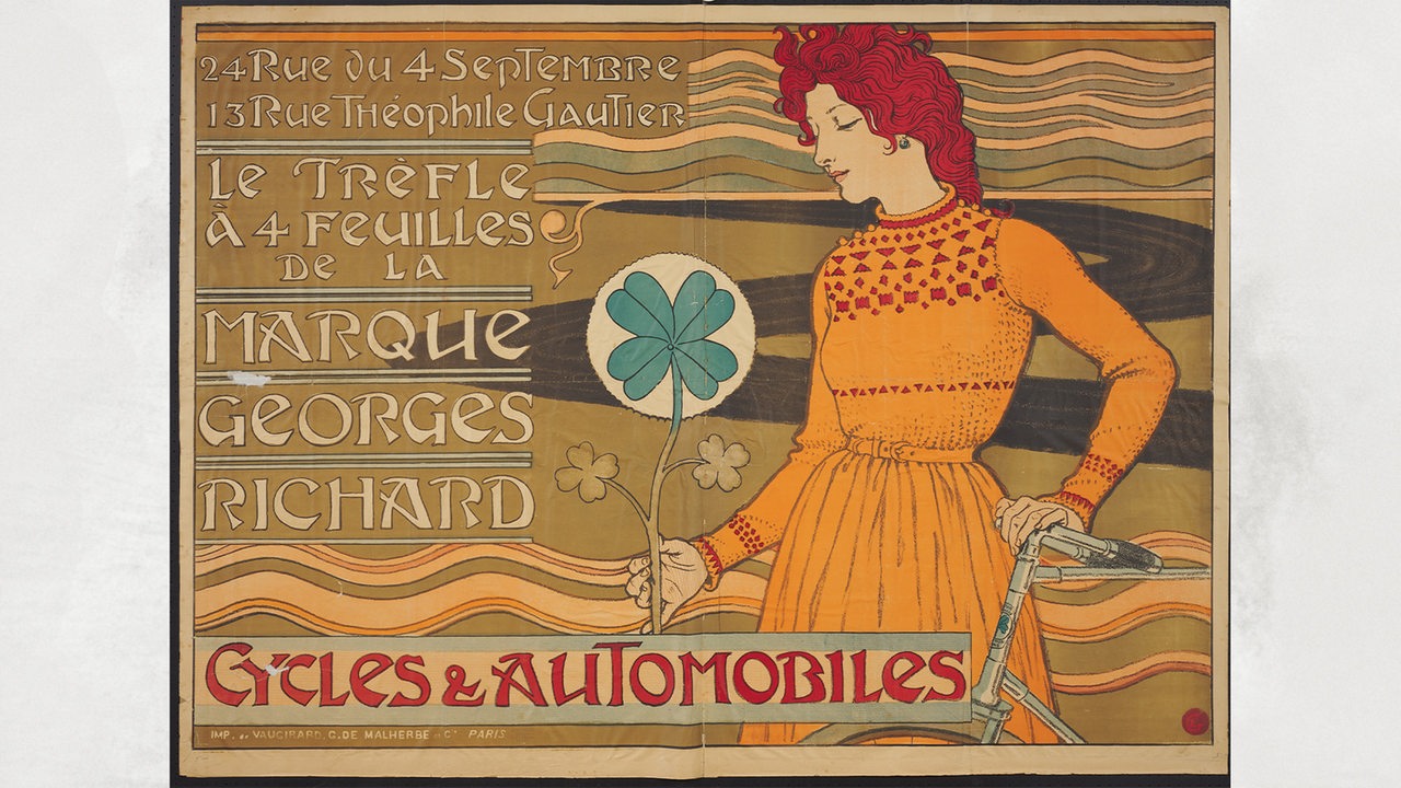 Eugène Grasset, Le Trèfle à 4 Feuilles Cycles & Automobiles, vor 1897