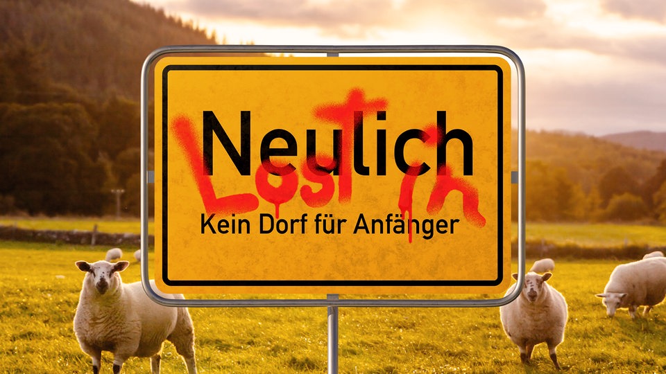 Ortsschild mit dem Schriftzug: Neulich, kein Ort für Anfänger und darüber die Worte: Lost in