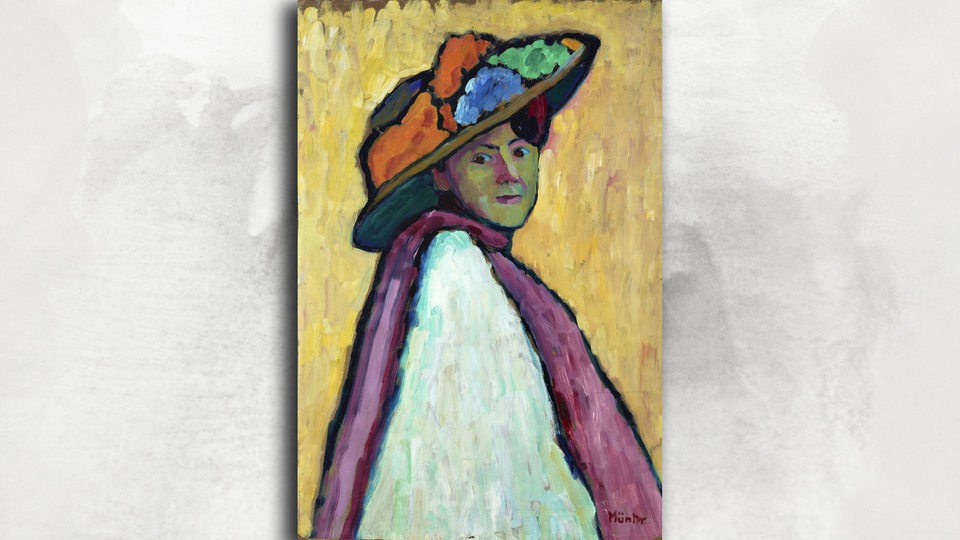 Gabriele Münter, Bildnis Marianne von Werefkin, 1909, Öl auf Pappe